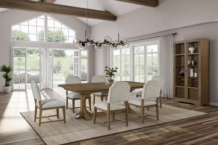 Magnolia Almond Extendable Rectangular Dining Room Set