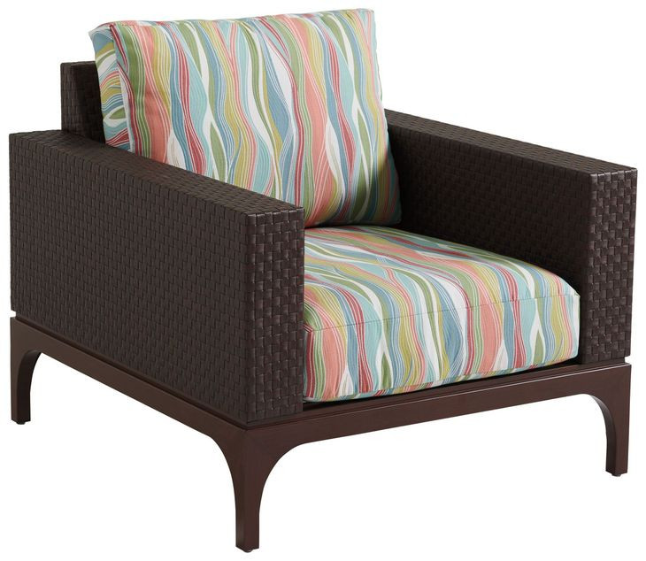 Abaco Multicolor Upholstered Outdoor Lounge Chair - Thumbnail 2