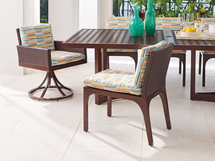 Abaco Multicolor Upholstered Outdoor Side Chair