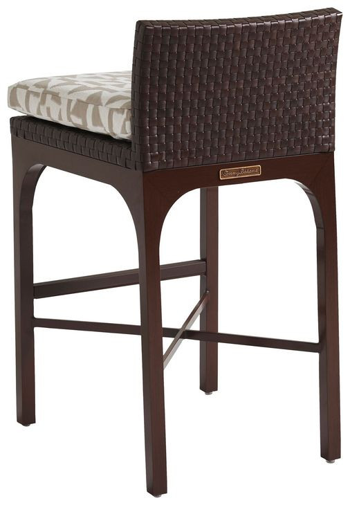 Abaco Beige Upholstered Outdoor Bar Stool