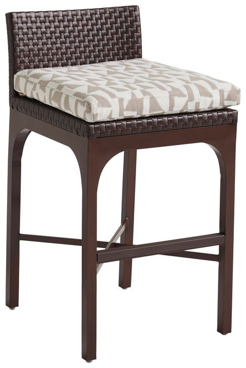 Abaco Beige Upholstered Outdoor Bar Stool
