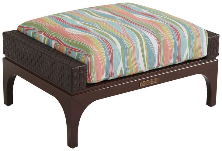 Abaco Multicolor Upholstered Rectangular Outdoor Ottoman