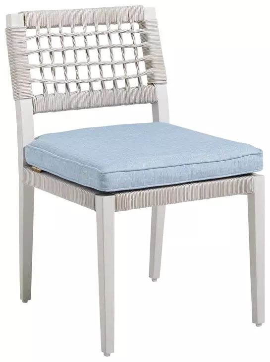 Seabrook Blue Upholstered Outdoor Side Chair