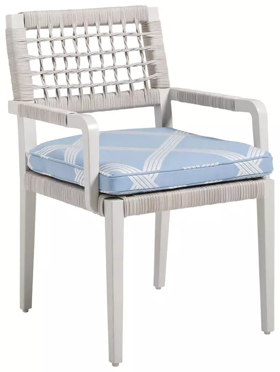 Seabrook Blue Upholstered Outdoor Arm Chair