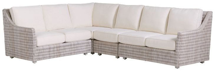 Seabrook White 4 Piece Modular Outdoor Sectional