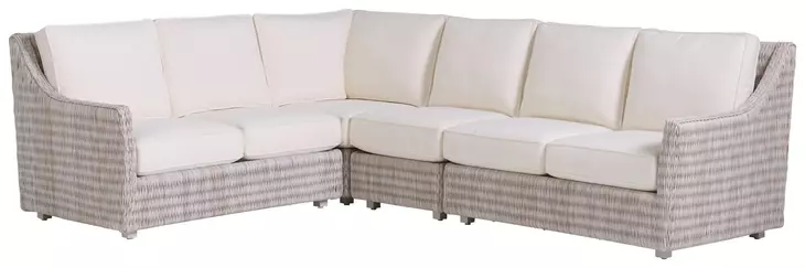 Seabrook White 4 Piece Modular Outdoor Sectional