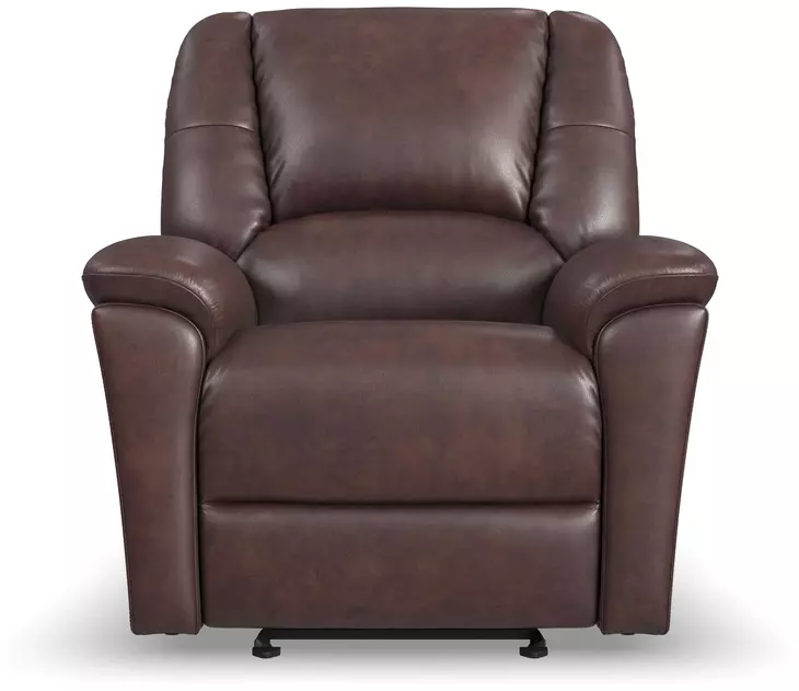 Plush Tavern Brown Leather Glider Recliner