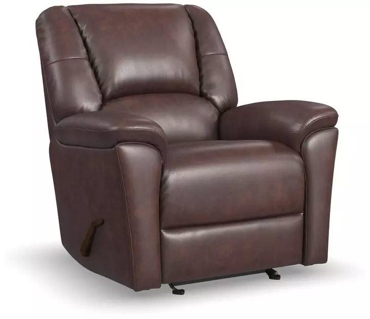 Plush Tavern Brown Leather Glider Recliner