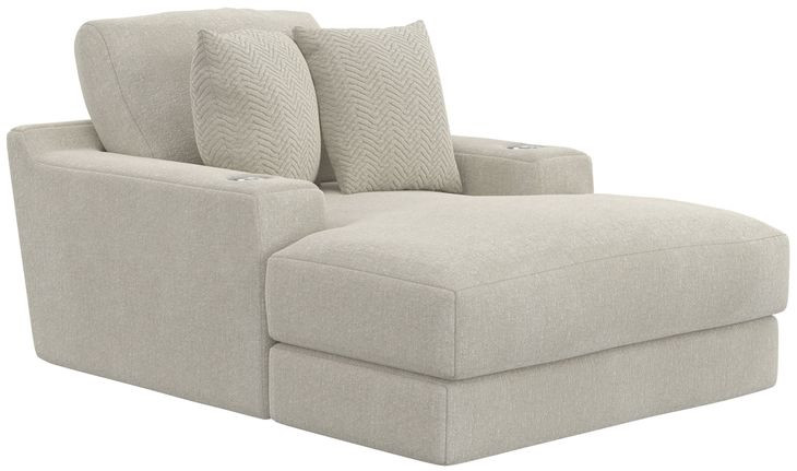 Cozy Pearl 53" Chaise with USB Charging