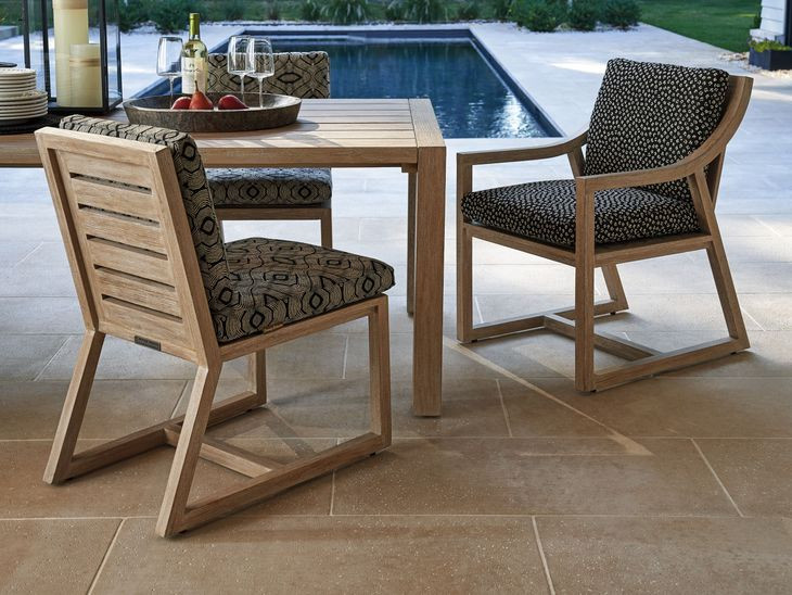 Stillwater Cove Black Upholstered Outdoor  Side Chair