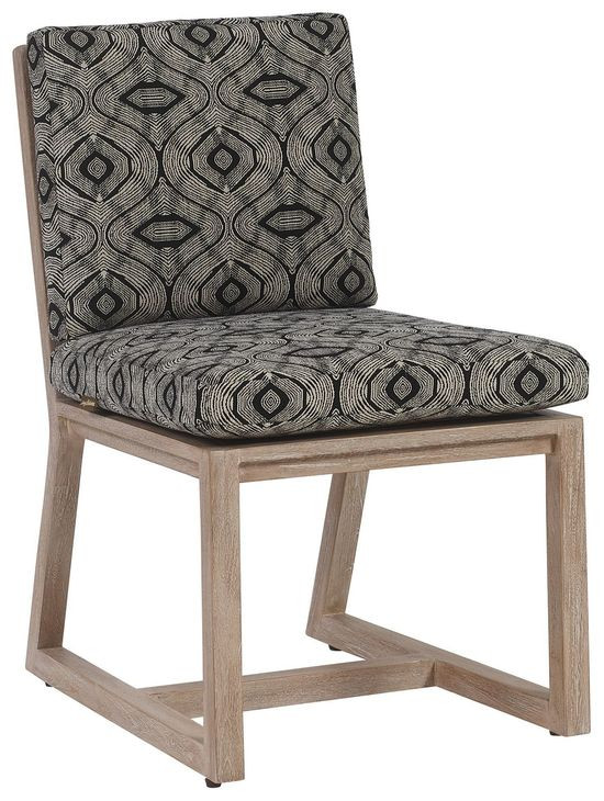 Stillwater Cove Black Upholstered Outdoor  Side Chair