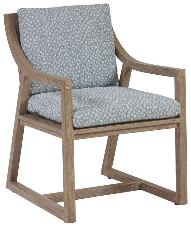 Stillwater Cove Blue Upholstered Outdoor Arm Chair