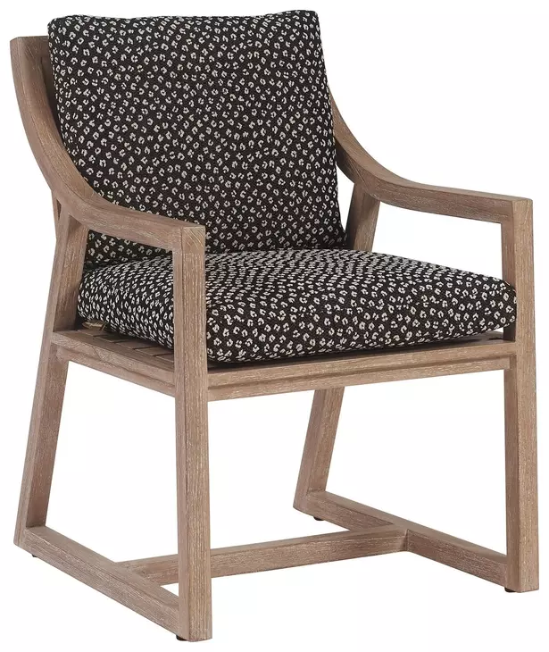 Stillwater Cove Black Upholstered Outdoor Arm Chair