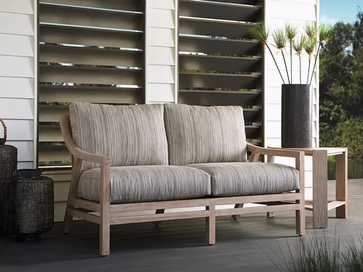 Stillwater Cove Brown Outdoor 57" Loveseat