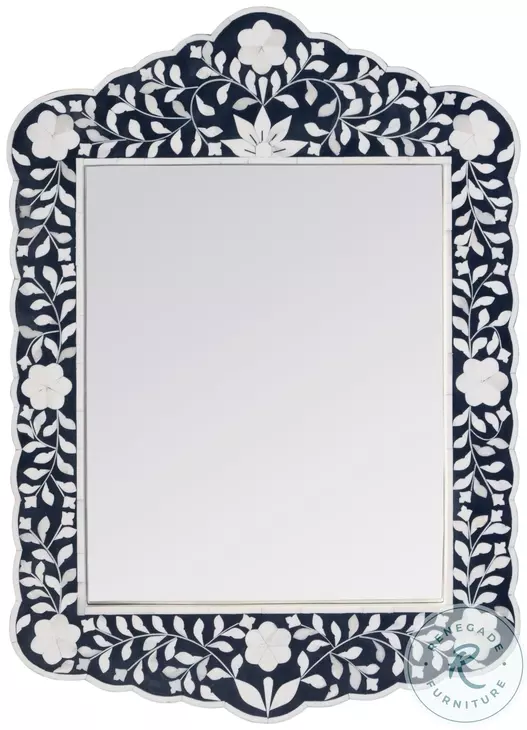Vivienne Navy Blue Wall Mirror