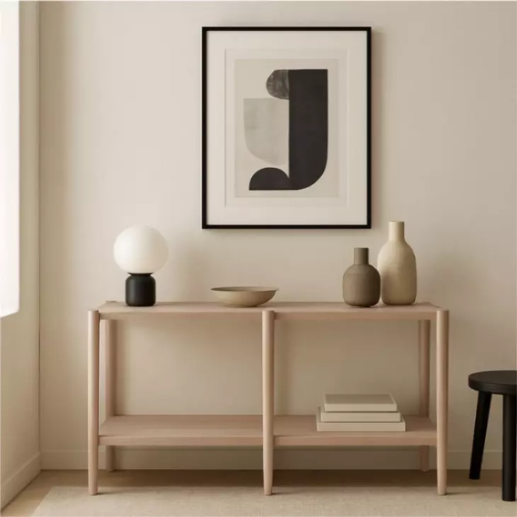 Sinclair Natural Rectangular Console Table