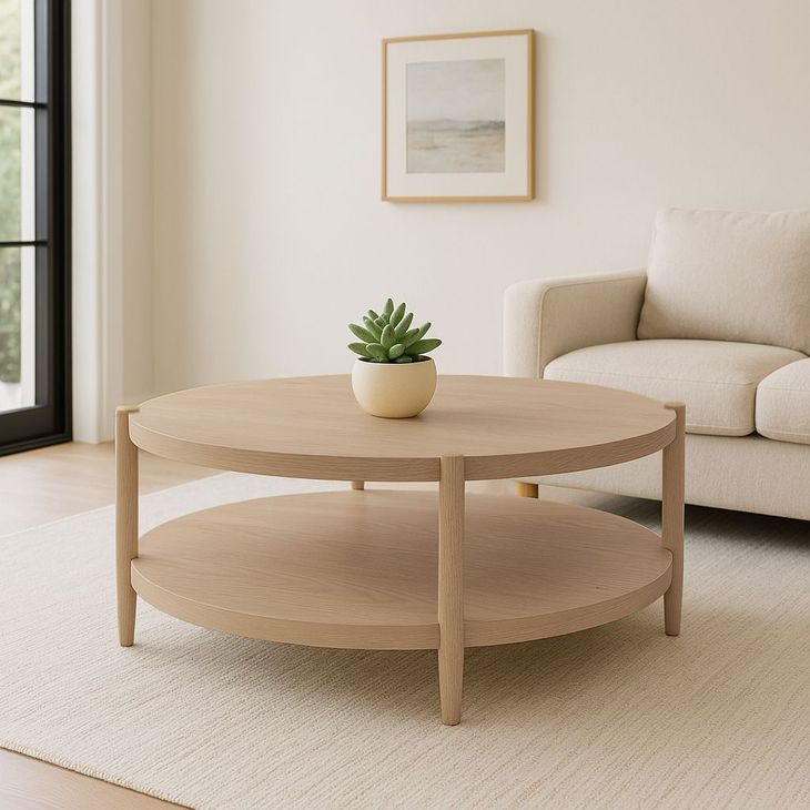 Sinclair Natural Round Coffee Table