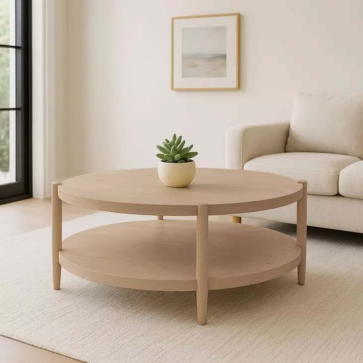 Sinclair Natural Round Coffee Table