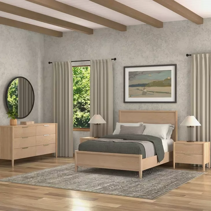 Sinclair Natural Full Panel Bed