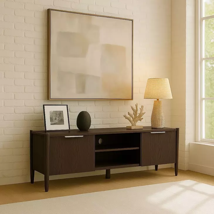 Sinclair Walnut 72" TV Stand