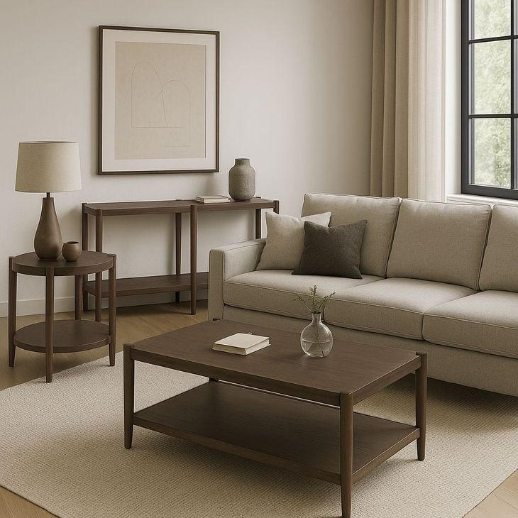 Sinclair Walnut Rectangular Coffee Table
