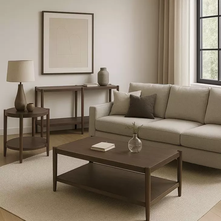 Sinclair Walnut Rectangular Coffee Table