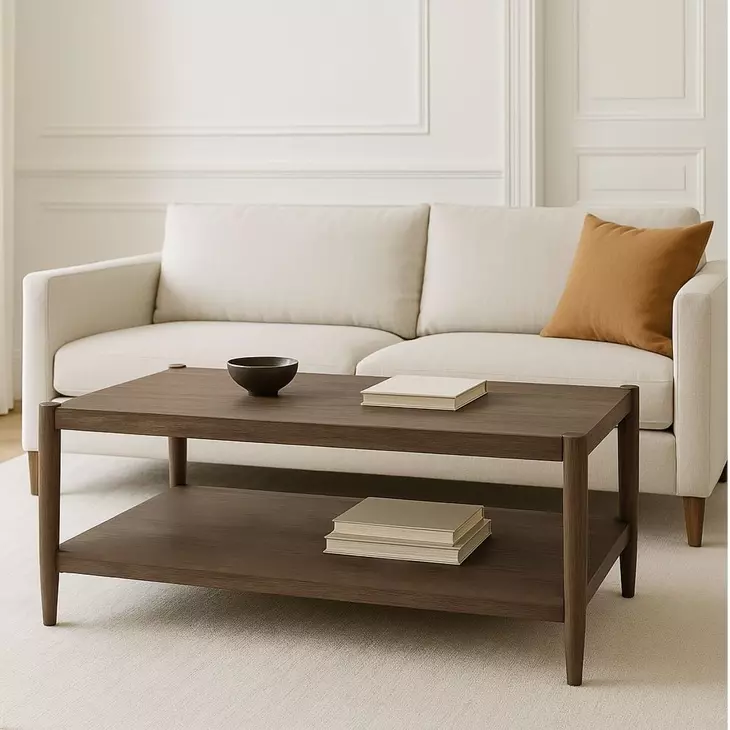 Sinclair Walnut Rectangular Coffee Table