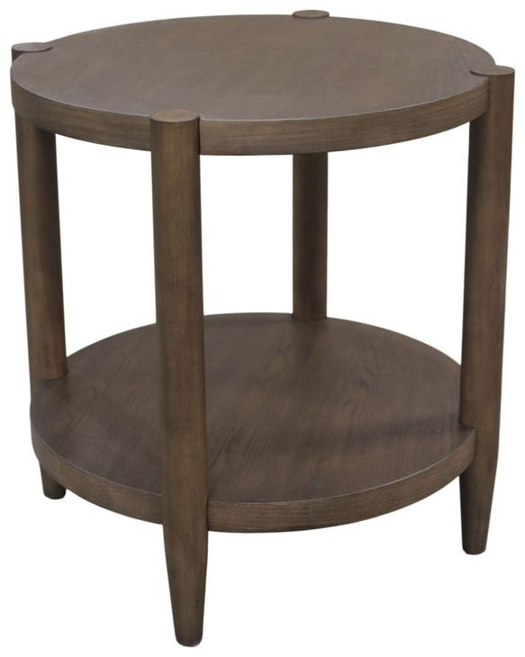 Sinclair Walnut Round End Table