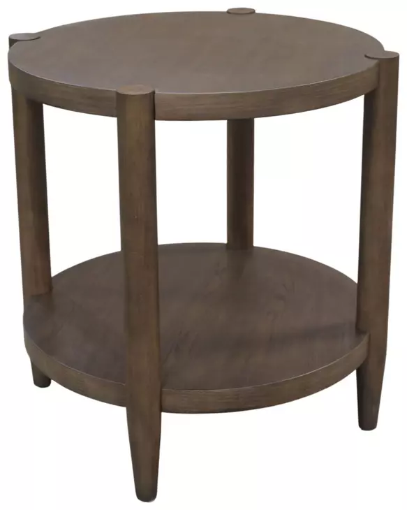 Sinclair Walnut Round End Table