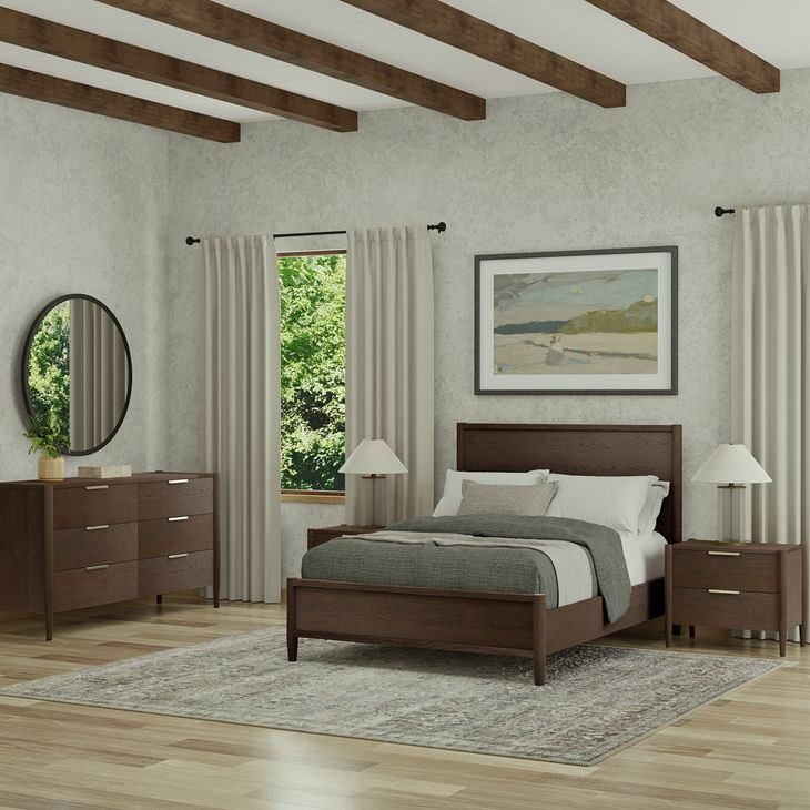 Sinclair Walnut Panel Bedroom Set