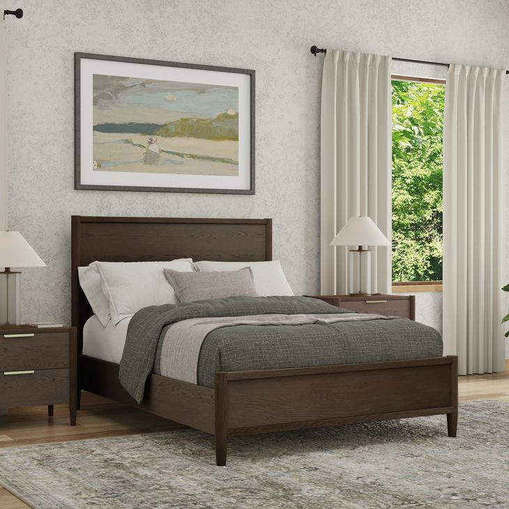 Sinclair Walnut Full Panel Bed