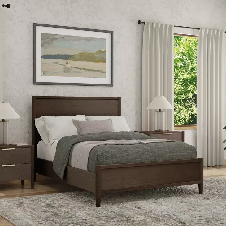 Sinclair Walnut Youth Panel Bedroom Set