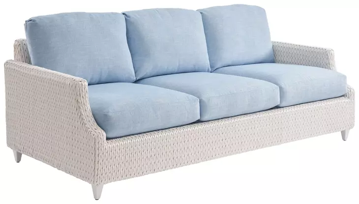Ocean Breeze Promenade Blue Outdoor 81" Sofa