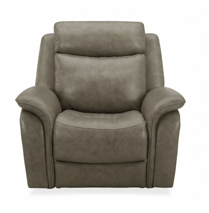 Grant Liverpool Cobblestone Leather Power Glider Recliner