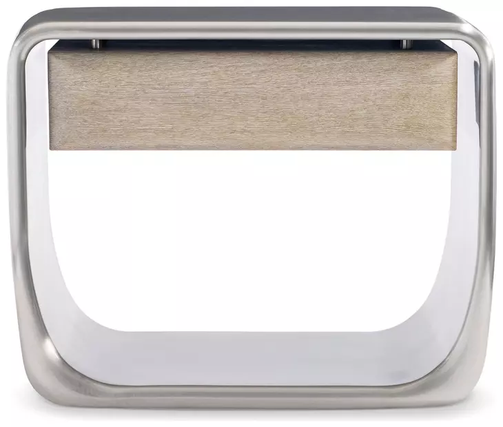 Lomond Tarnished Nickel Nightstand