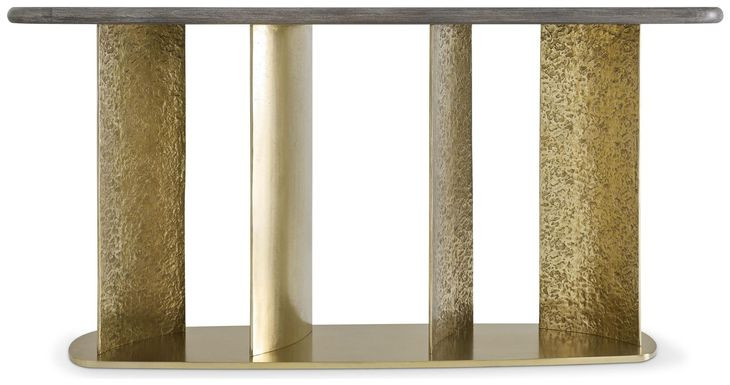 Trost Dorado Gold and Bracken Console Table