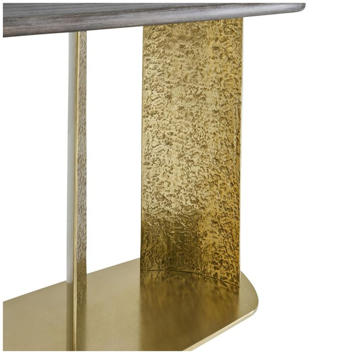 Trost Dorado Gold and Bracken Console Table