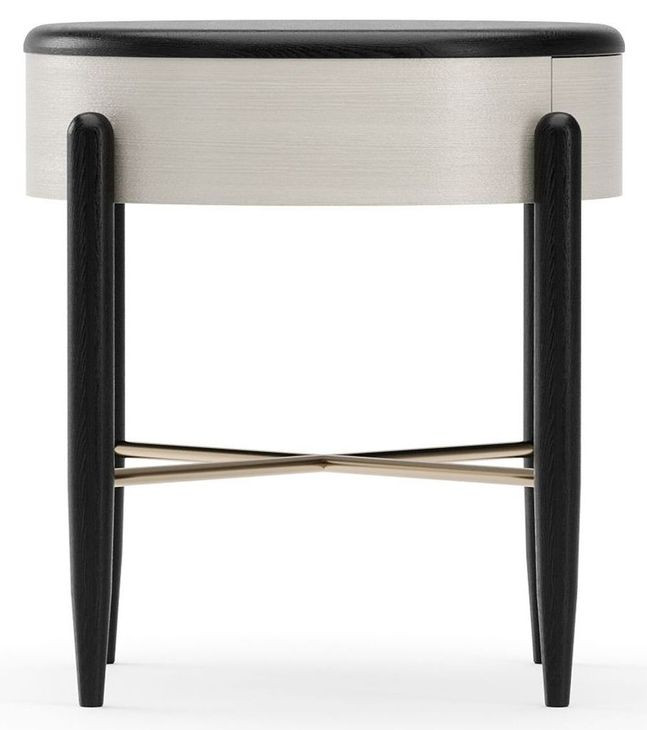 Madera Walnut and Opal Ash 1 Drawer Accent Nightstand