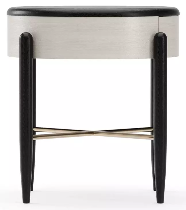 Madera Walnut and Opal Ash 1 Drawer Accent Nightstand