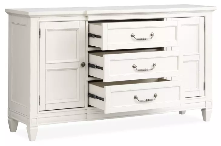 Willowbrook Egg Shell White Extendable Rectangular Dining Room Set