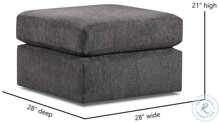 Ripple Midnight Ottoman