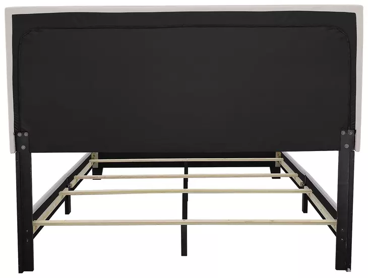 Boyd Ivory California King Upholstered Panel Bed with Nailhead Trim