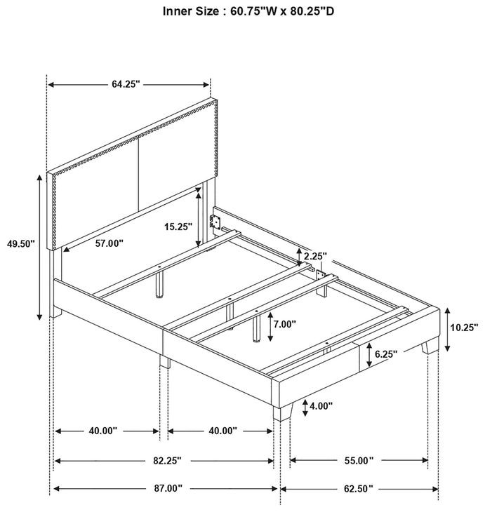 Boyd Ivory Upholstered Queen Panel Bed