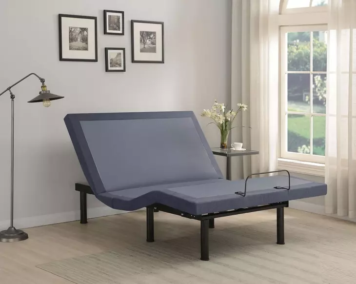 Clara Grey Fabric King Adjustable Bed Base