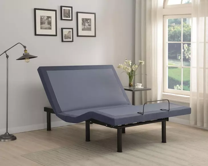 Negan Grey Fabric Full Adjustable Bed Base