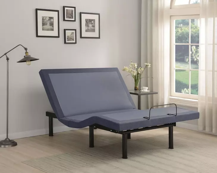 Negan Black and Gray California King Adjustable Bed with USB Charging