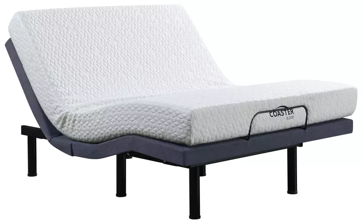 Negan Black and Gray California King Adjustable Bed with USB Charging
