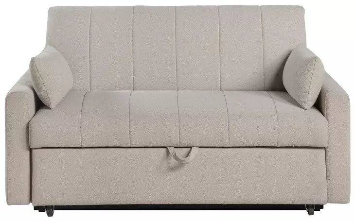 Portland Latte Boucle Sleeper 60" Sofa Bed