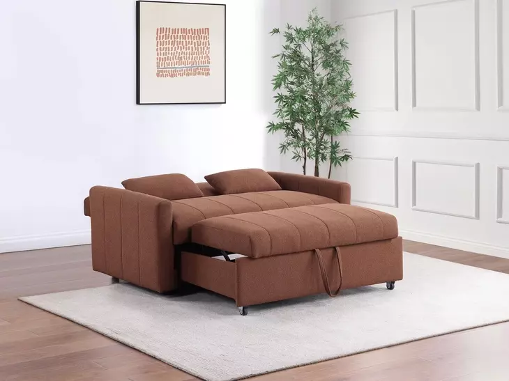 Portland Copper Boucle Sleeper 60" Sofa Bed