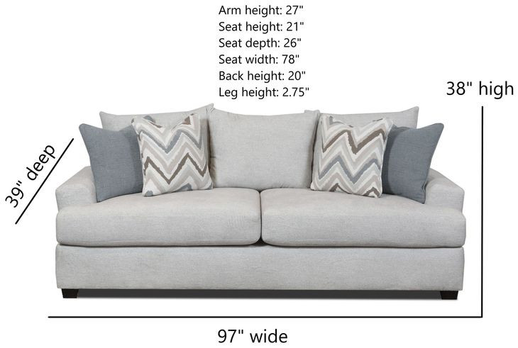 Queenstown Pebble Gray 97" Sofa with Throw Pillows